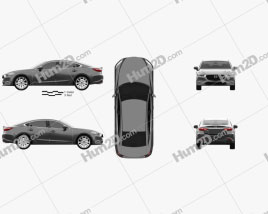 Mazda 6 sedan 2018 car clipart