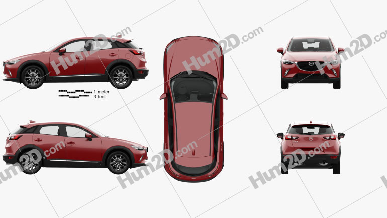 Mazda CX-3 GT-M with HQ interior 2016 car clipart
