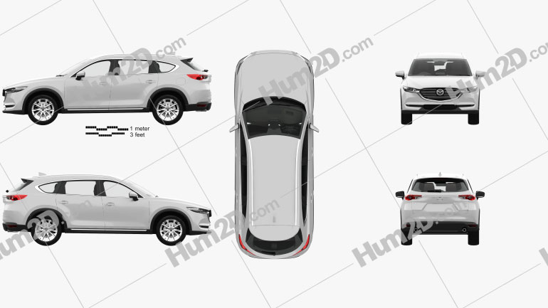 Mazda CX-8 com interior HQ 2017 car clipart
