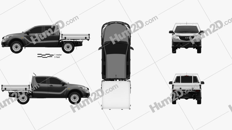 Mazda BT-50 Dual Cab Alloy Tray 2018 Blueprint