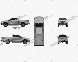 Mazda BT-50 Freestyle Cab 2018 car clipart
