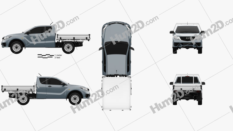 Mazda BT-50 Freestyle Cab Alloy Tray 2018 Blueprint