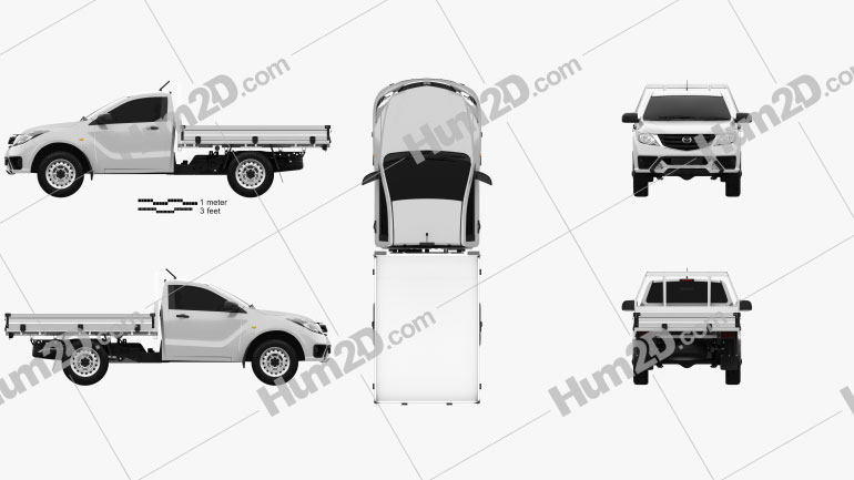 Mazda BT-50 Single Cab Alloy Tray 2018 car clipart
