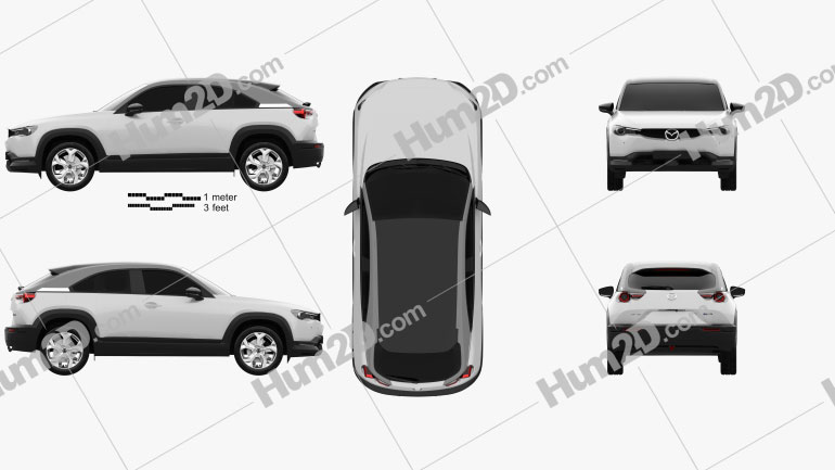 Mazda MX-30 2020 car clipart