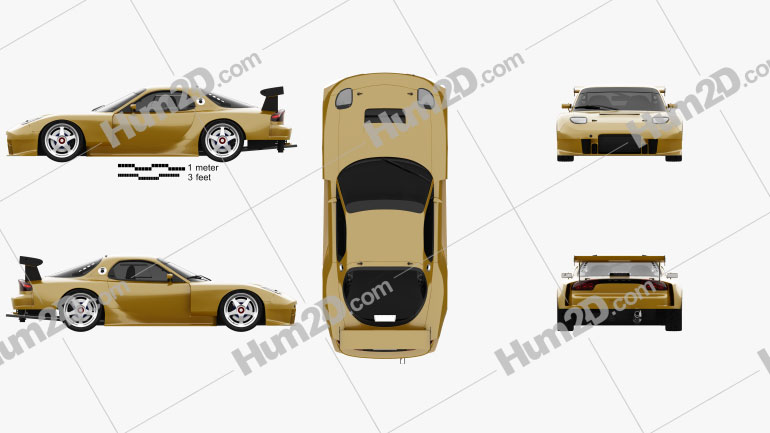 Mazda RX-7 GT300 2004 PNG Clipart