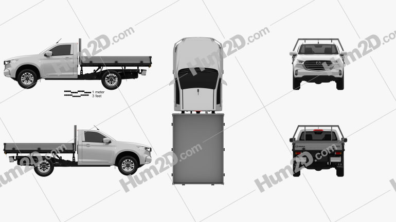 Mazda BT-50 Single Cab Alloy Tray 2020 Blueprint