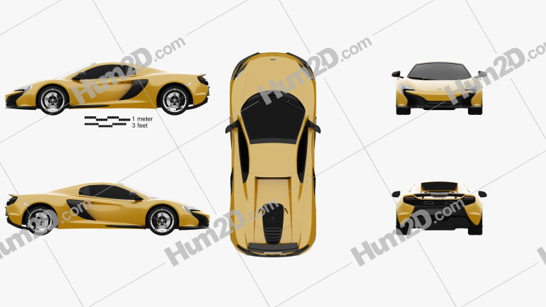 McLaren 650S Spider 2015 car clipart