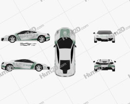 McLaren MP4-12C Police Dubai 2013 car clipart