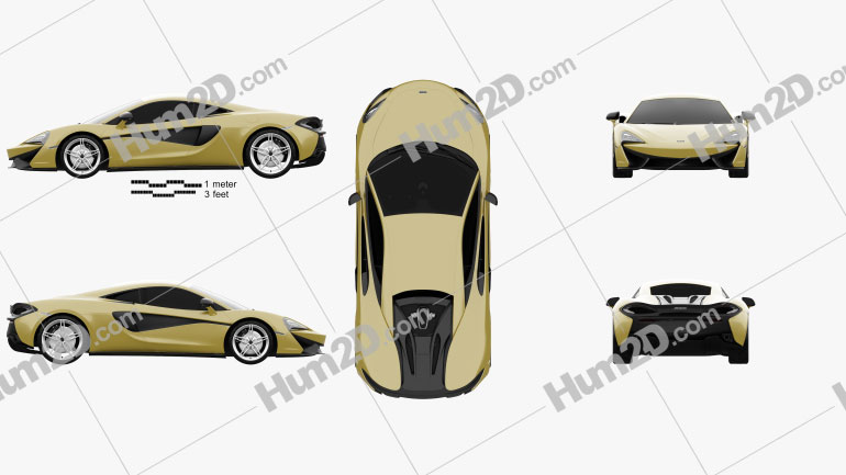 McLaren 570S 2016 car clipart