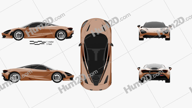 McLaren 720S 2017 car clipart