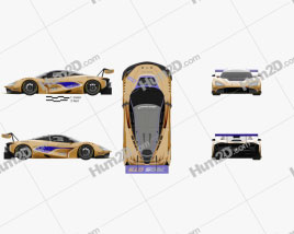 McLaren 720S GT3 2019 car clipart