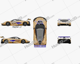 McLaren 720S GT3 com interior HQ 2019 car clipart