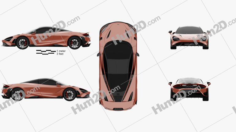 McLaren 765LT 2020 car clipart