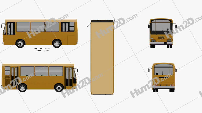 Menarini C13 Bus 1981 Blueprint