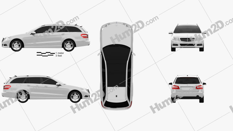 Mercedes-Benz E-Class 2010 Estate car clipart