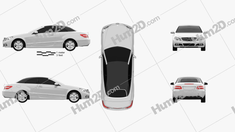 Mercedes-Benz E-Class cabrio 2011 car clipart
