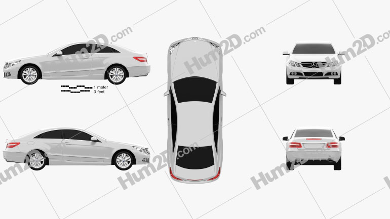 Mercedes-Benz E-Class coupe 2011 car clipart