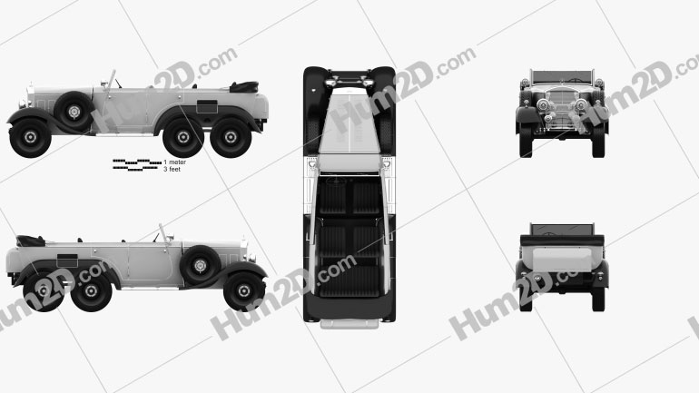 Mercedes-Benz G4 Offroader 1939 car clipart