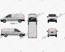 Mercedes-Benz Vito W639 Panel Van Long 2011 clipart