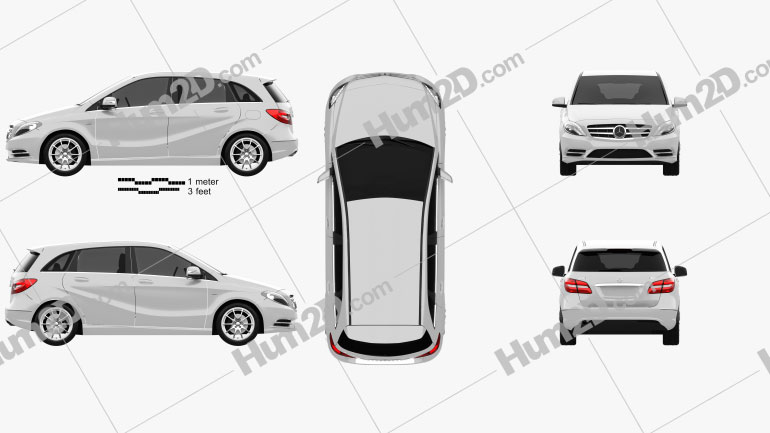 Mercedes-Benz B-class 2012 car clipart