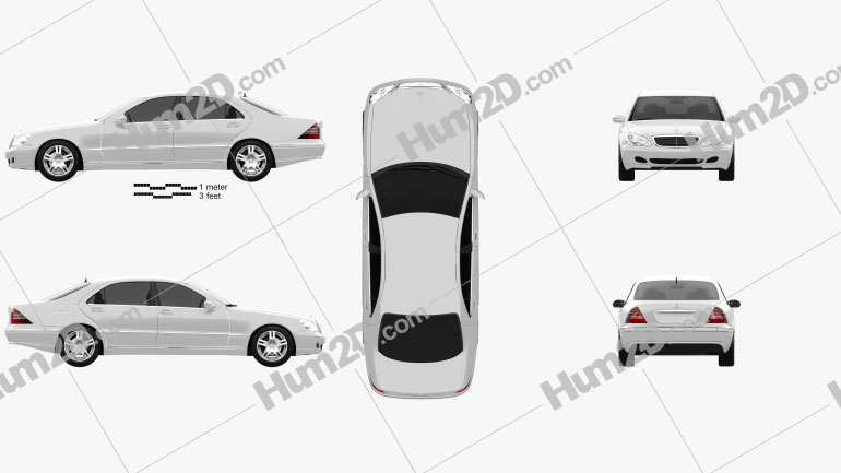 Mercedes-Benz S-class 2003 car clipart