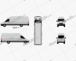 Mercedes-Benz Sprinter Panel Van Extralong 2011 clipart
