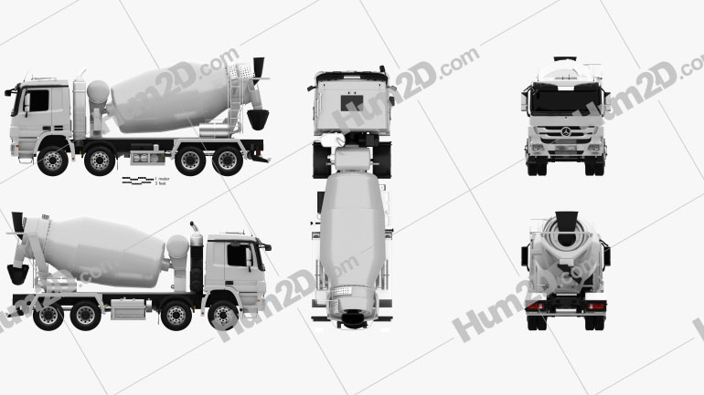 Mercedes-Benz Actros Mixer 2011 clipart