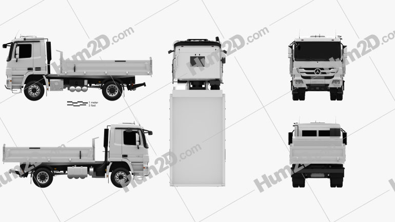 Mercedes-Benz Actros Tipper 2-axle 2011 PNG Clipart