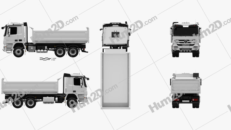 Mercedes-Benz Actros Tipper 3-axle 2011 PNG Clipart