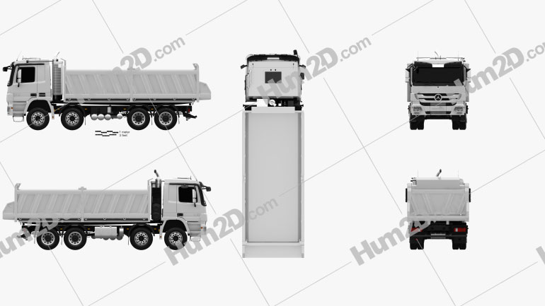Mercedes-Benz Actros Tipper 4-axle 2011 PNG Clipart