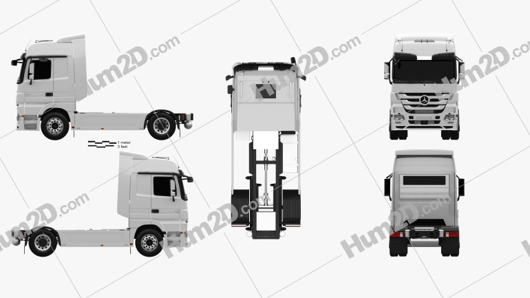 Mercedes-Benz Actros Tractor 2-axle 2011 PNG Clipart
