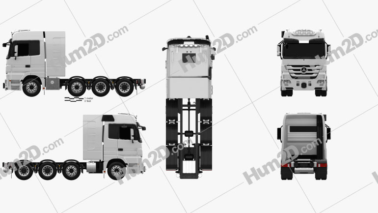 Mercedes-Benz Actros Tractor 4-axle 2011 PNG Clipart