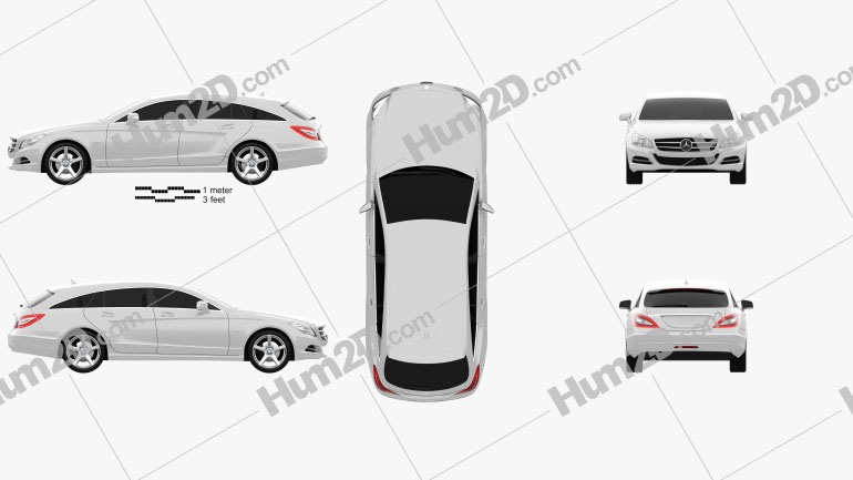 Mercedes-Benz CLS-Class X218 Shooting Brake 2013 car clipart