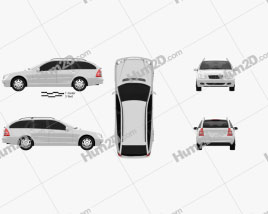 Mercedes-Benz C-Class (W203) estate 2005 car clipart