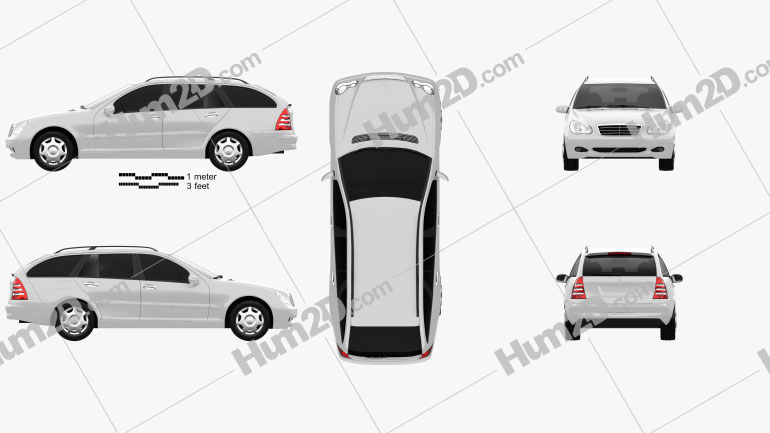 Mercedes-Benz C-Class (W203) estate 2005 Blueprint