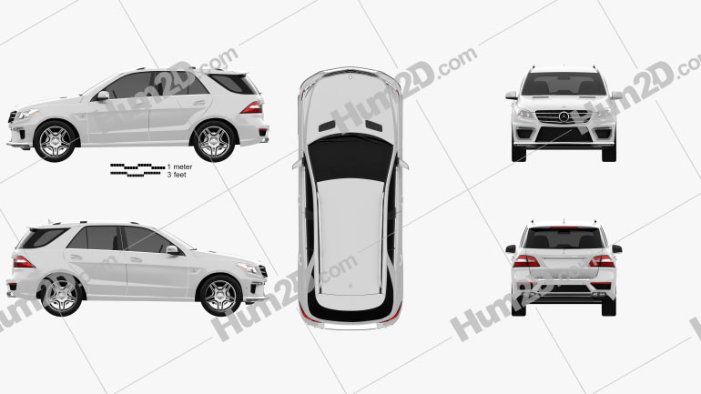 Mercedes-Benz ML-class AMG (W166) 2012 car clipart