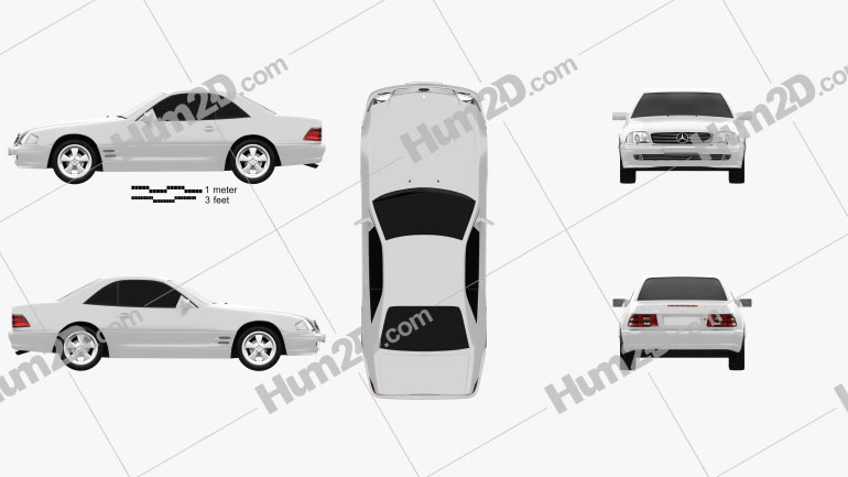 Mercedes-Benz SL-class (R129) 2002 car clipart