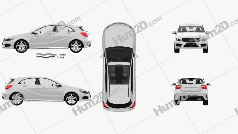 Mercedes-Benz A-Klasse mit HD Innenraum 2013 car clipart