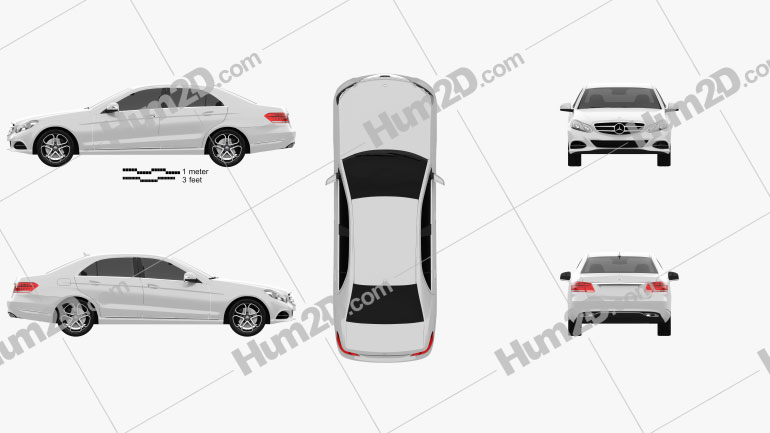 Mercedes-Benz E-class (W212) sedan 2014 car clipart