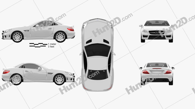 Mercedes-Benz SLK-class 55 AMG 2012 car clipart