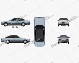 Mercedes-Benz E-class convertible 1993 car clipart