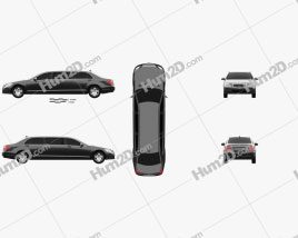 Mercedes-Benz S-Class (W221) Pullman 2012 car clipart