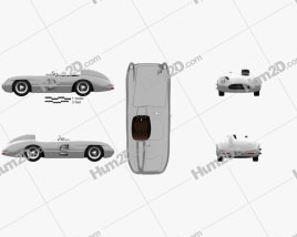 Mercedes-Benz 300 SLR 1955 car clipart