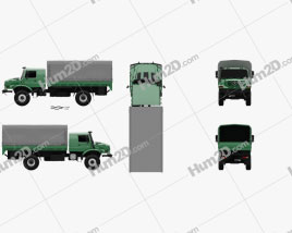 Mercedes-Benz Zetros Flatbed Truck 2-axle 2008 clipart