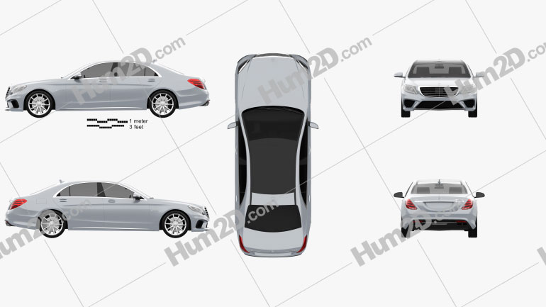 Mercedes-Benz S-Klasse 63 AMG (W222) 2014 car clipart