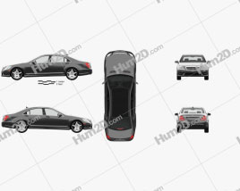 Mercedes-Benz S-Class (W221) with HQ interior 2013 car clipart