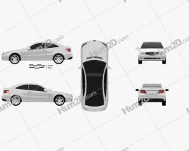 Mercedes-Benz CLC-Class (CL203) 2008 car clipart