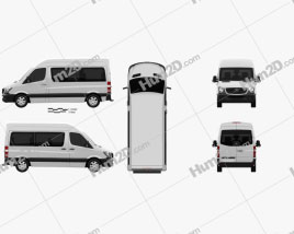 Mercedes-Benz Sprinter Passenger Van 2013 clipart