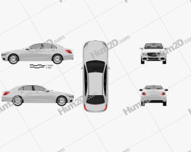 Mercedes-Benz C-Class (W205) sedan 2014 car clipart