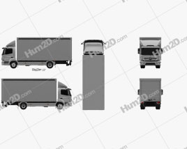 Mercedes-Benz Atego Box-LKW 2013 clipart